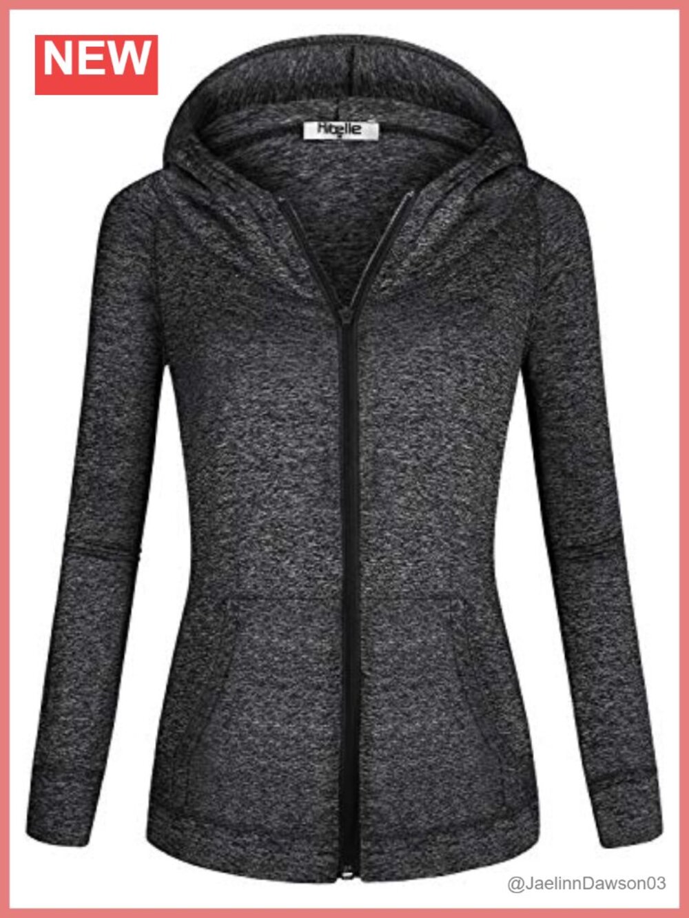 Full-Zip Fleece Lined Hoodie Sports Sweatshirt with Pockets